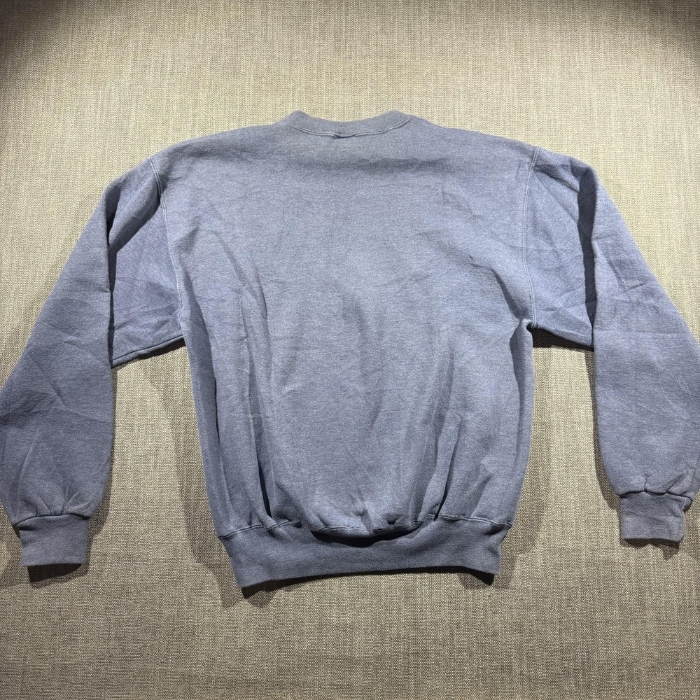 Russell Athletic Sweatshirt Mens Medium Blue Crewneck Pullover Fleece Solid - Picture 5 of 6